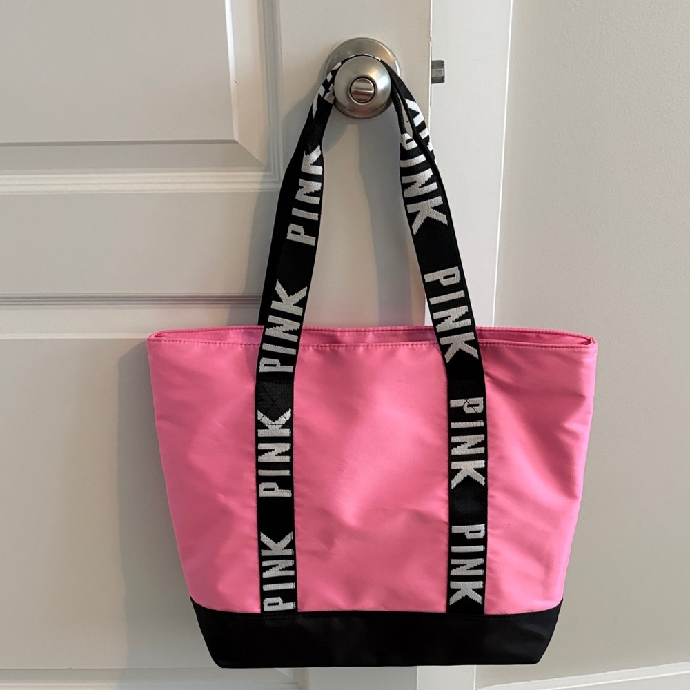 PINK tote bag with zipper closure - Picture 2 of 7